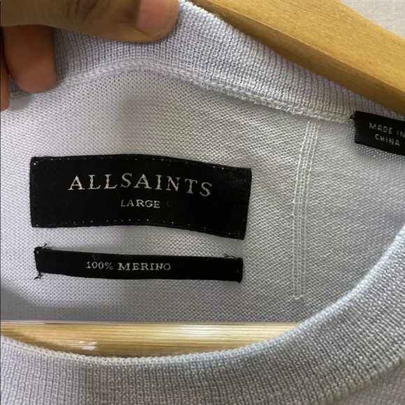All saints▪️IVAR Merino Wool Crew Neck Sweater LG - Picture 2 of 6